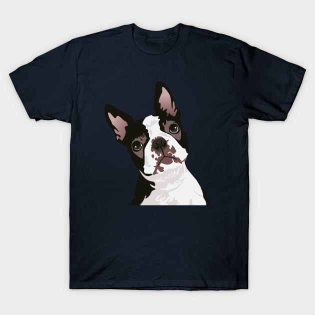 Cute Boston Terrier Dog for Boston Terrier Owner T-Shirt by riin92